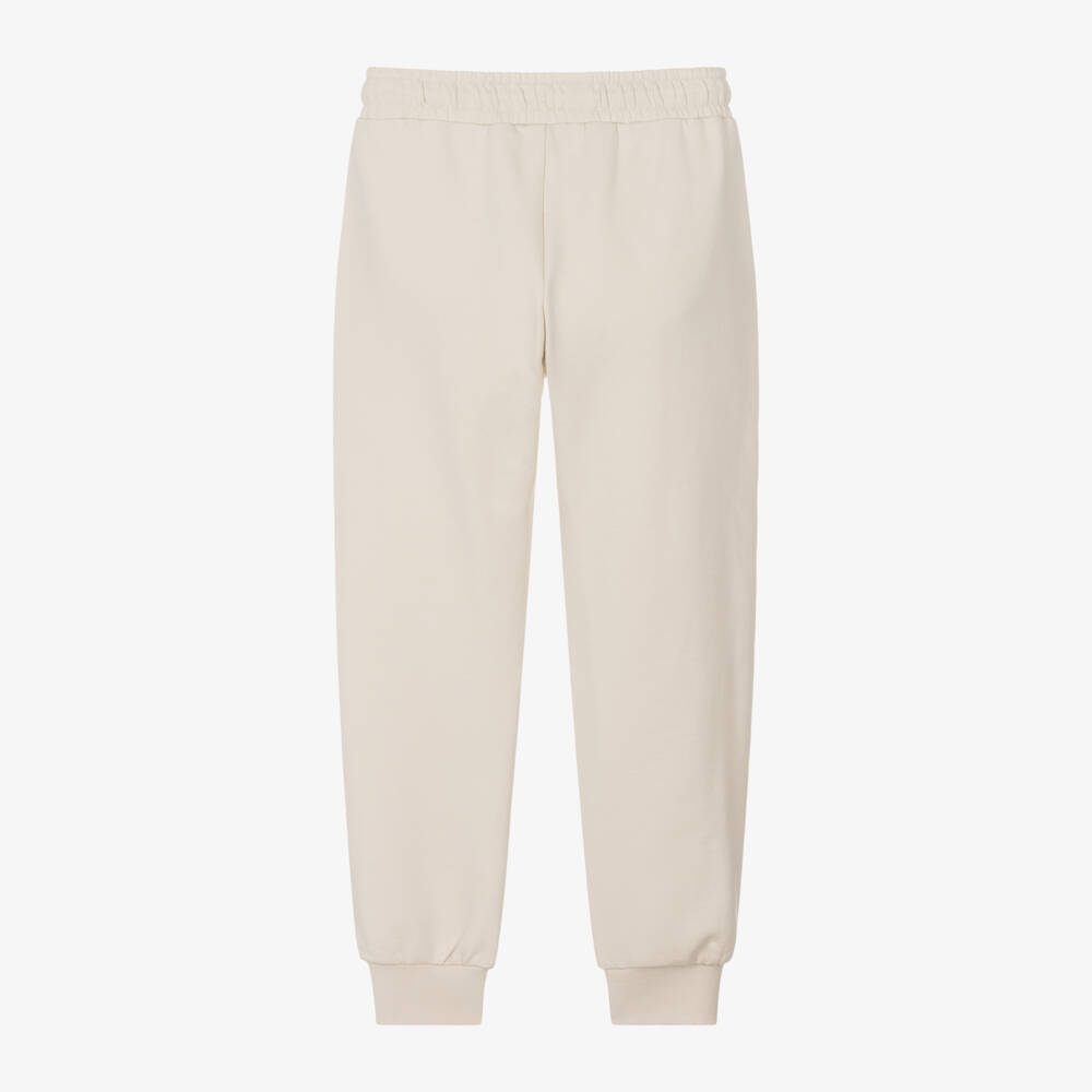 BOSS-Girls Soft Beige Jersey Joggers | Childrensalon Outlet