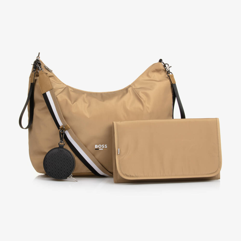 BOSS-Girls Taupe Slouchy Nappy Bag | Childrensalon Outlet