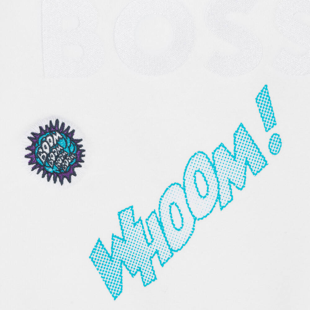 بوس-توب هودي قطن جيرسي لون أبيض للبنات | Childrensalon Outlet