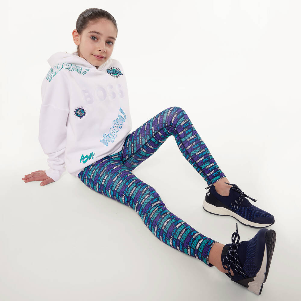 بوس-توب هودي قطن جيرسي لون أبيض للبنات | Childrensalon Outlet