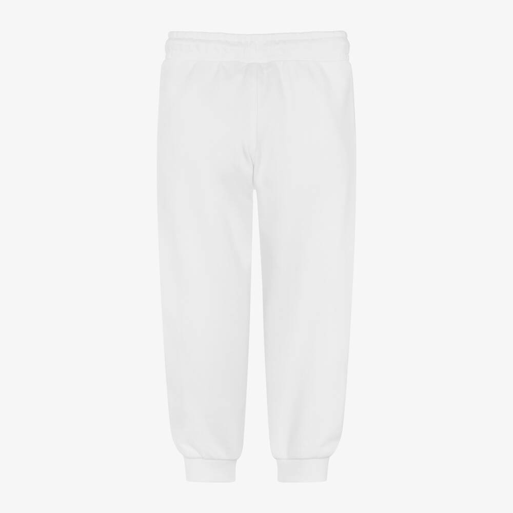 White cotton joggers best sale
