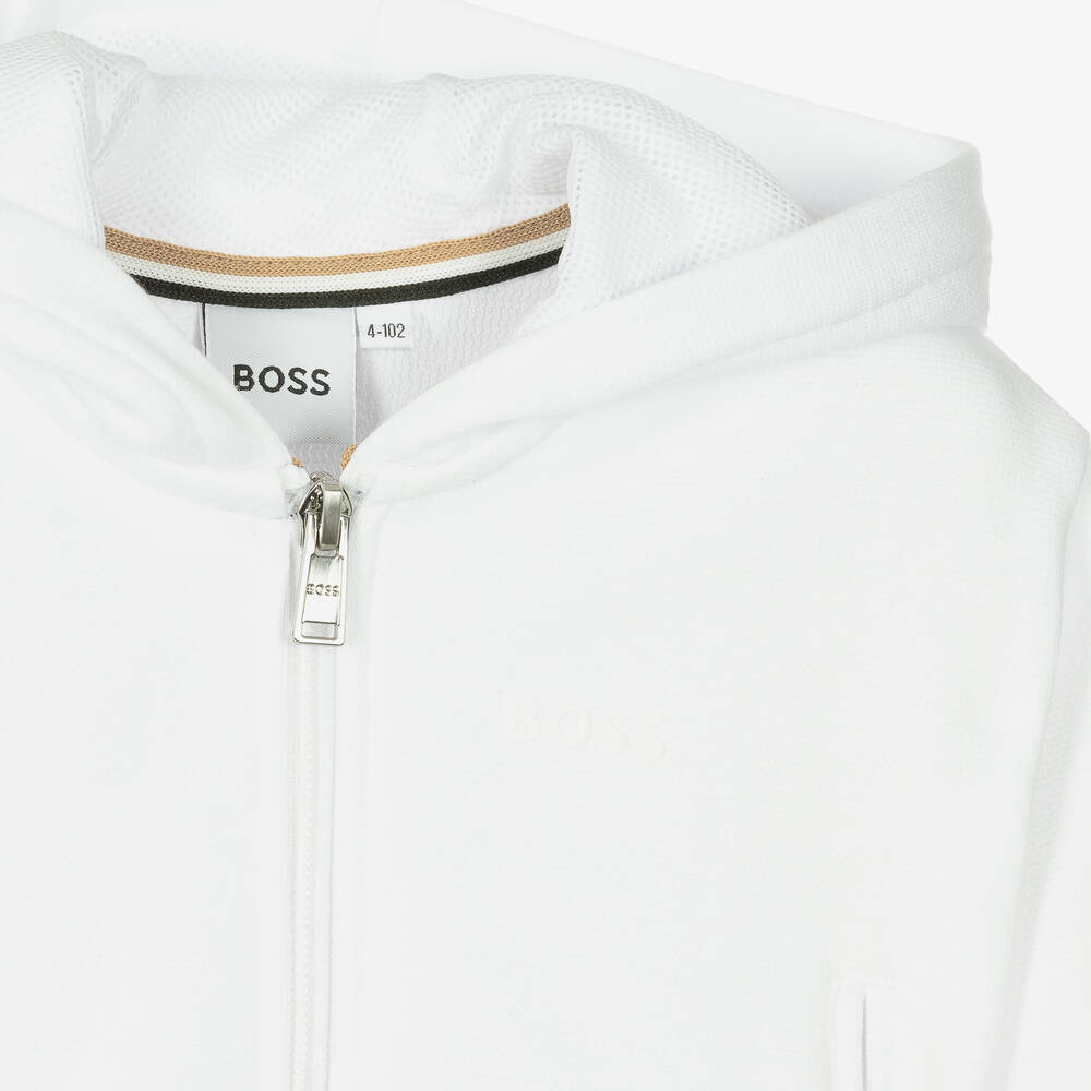 Boss cheap hoodie white