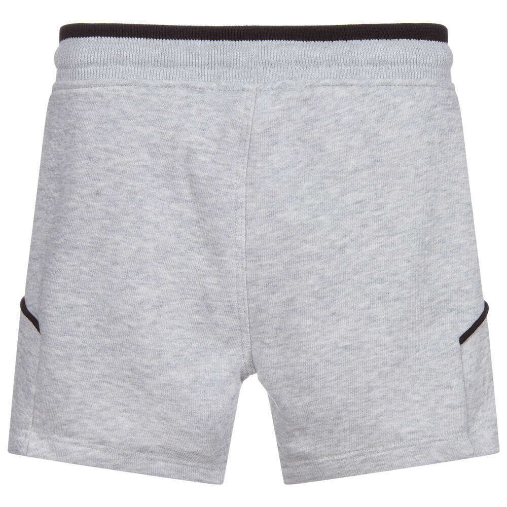 BOSS-Grey Jersey Logo Shorts | Childrensalon Outlet