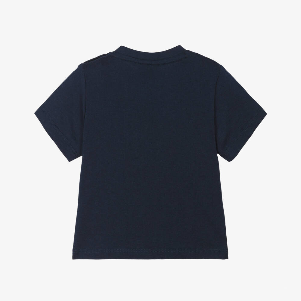 BOSS-Infant Boys Navy Cotton Tee | Childrensalon Outlet