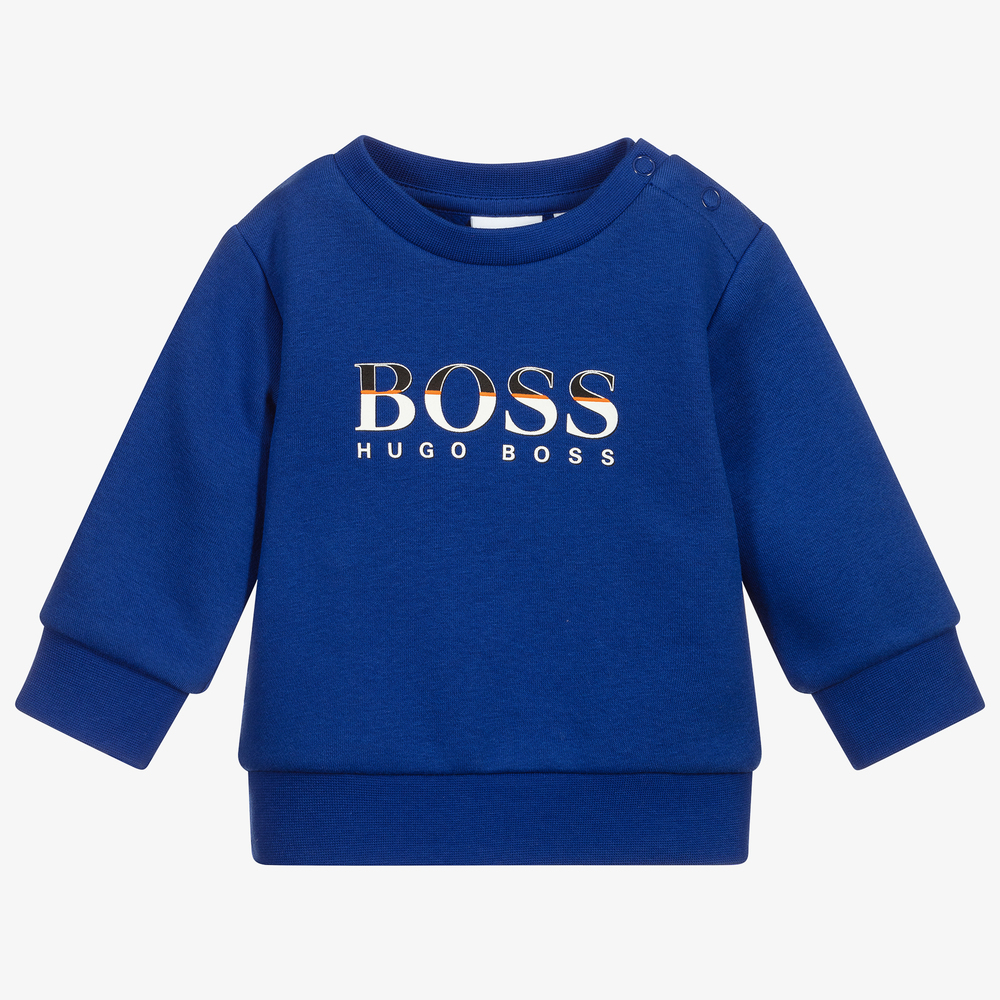 BOSS - Blaues Baumwoll-Sweatshirt | Childrensalon