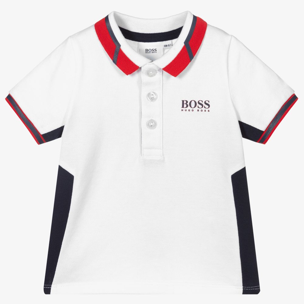 BOSS - Weißes Poloshirt für Jungen | Childrensalon