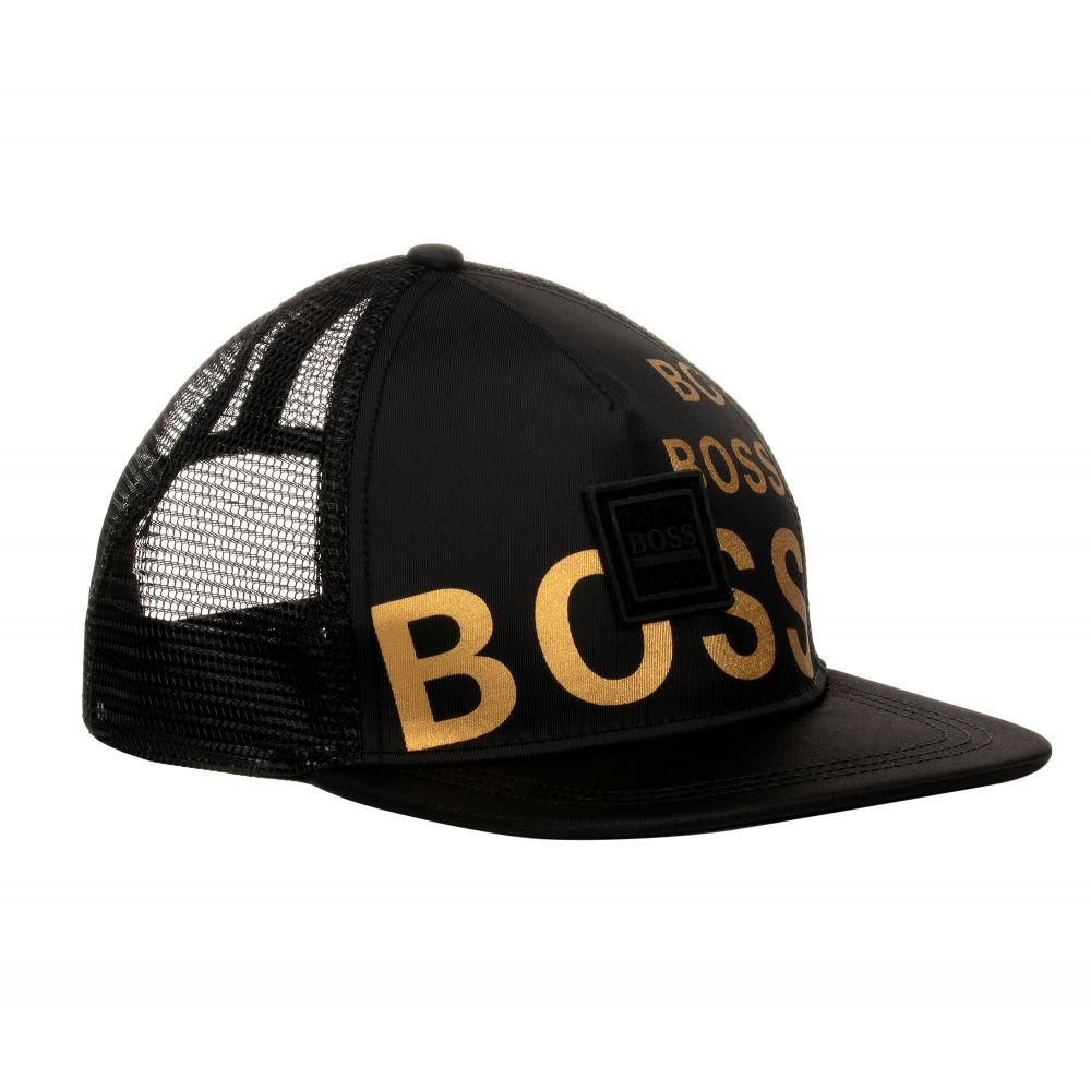 BOSS Teen Boys Black Logo Cap Childrensalon Outlet