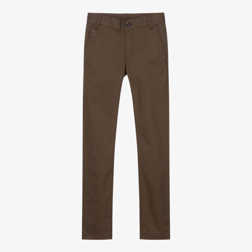 BOSS - Pantalon chino slim vert Ado | Childrensalon