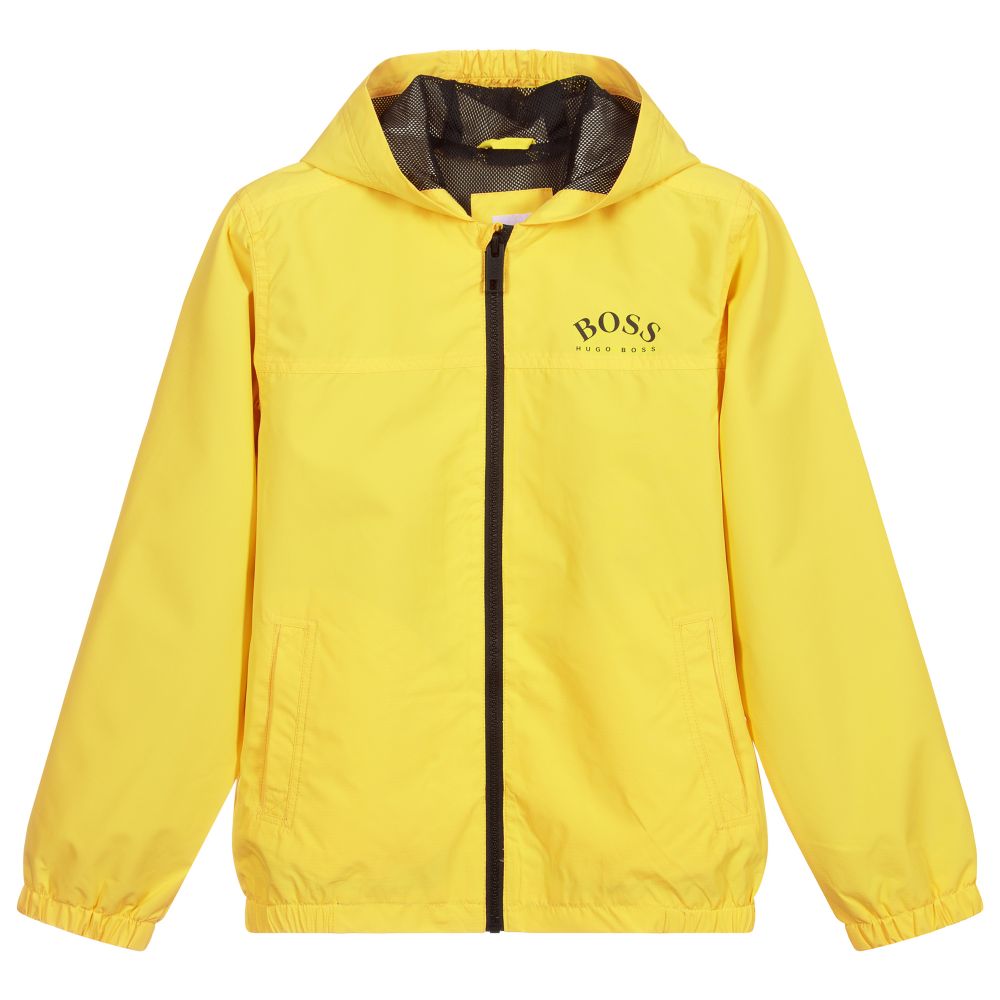 BOSS - Желтая куртка с логотипом для подростков | Childrensalon