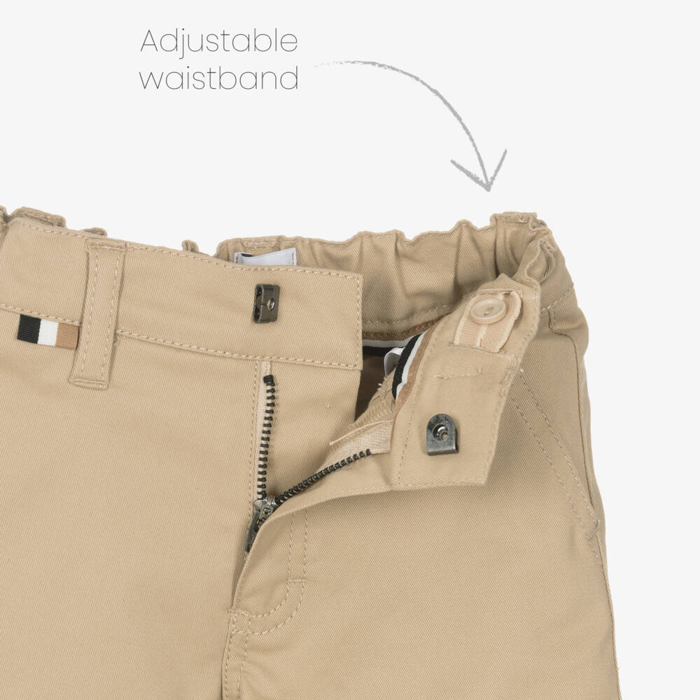 BOSS-Little Gentlemen's Cotton Twill Shorts | Childrensalon Outlet