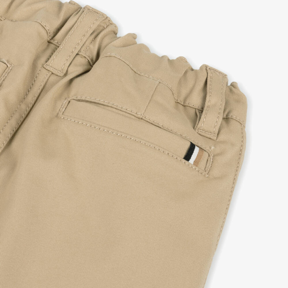 BOSS-Little Gentlemen's Cotton Twill Shorts | Childrensalon Outlet
