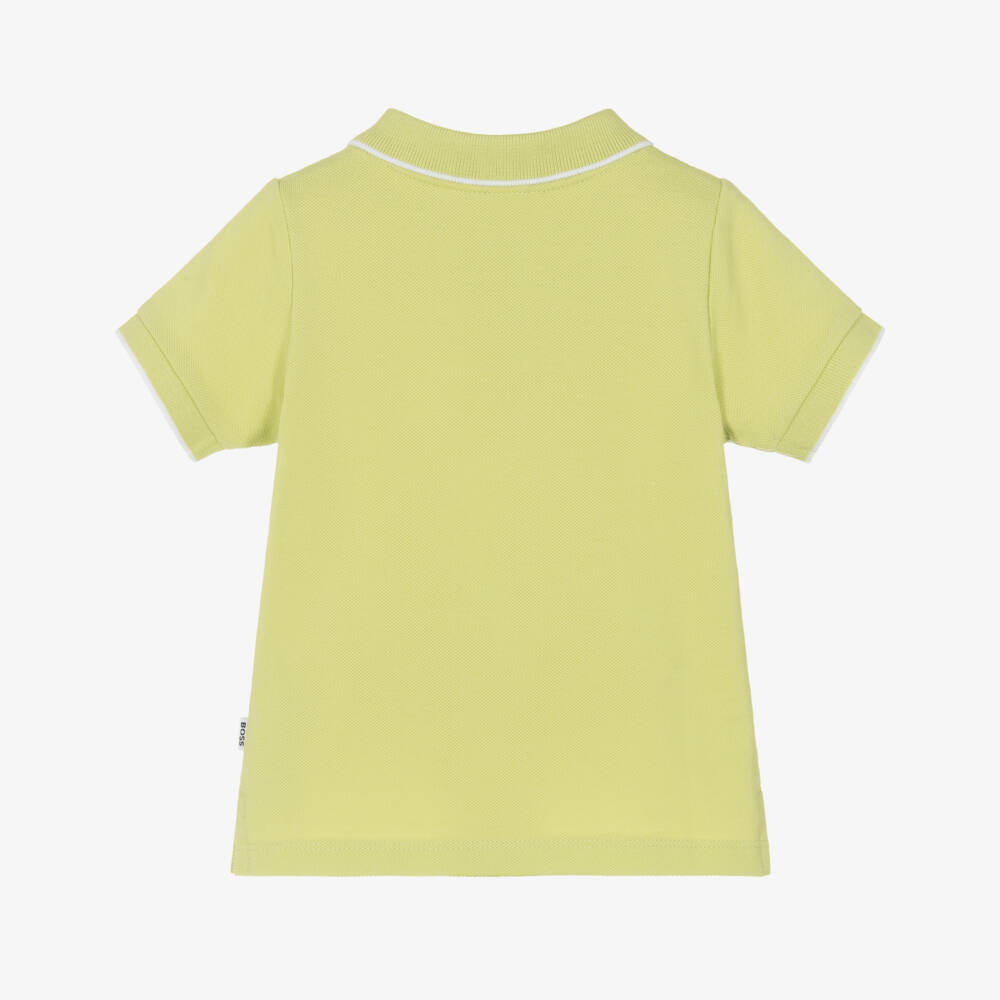 BOSS-Little Gents Lime Polo Top | Childrensalon Outlet