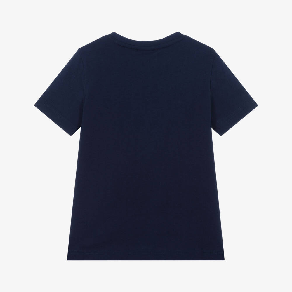 BOSS-Navy Blue Boys Cotton Tee | Childrensalon Outlet
