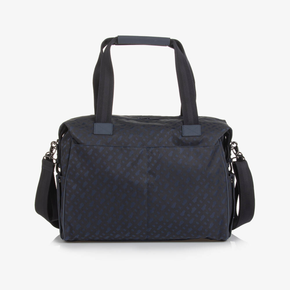 BOSS-Navy Blue Monogram Logo Changing Bag (40cm) | Childrensalon Outlet