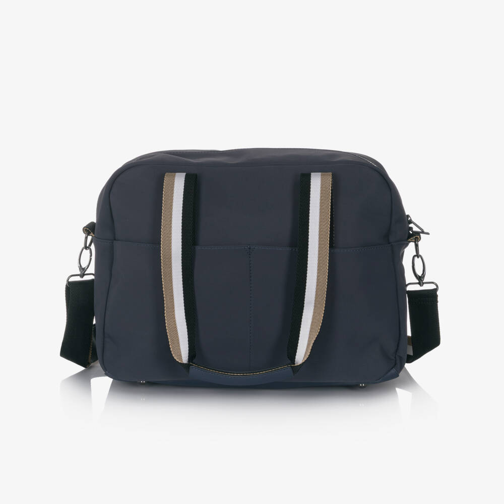 BOSS-Navy Blue Twill Changing Bag (38cm) | Childrensalon Outlet