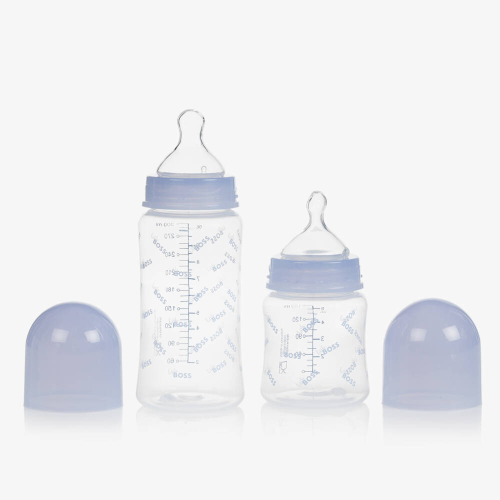 BOSS-Pale Blue Bottle & Dummy Set | Childrensalon Outlet