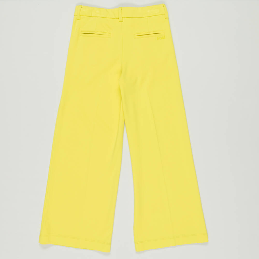 BOSS-Preloved Girls Lime Green Wide Leg Milano Trousers (8 years) | Childrensalon Outlet