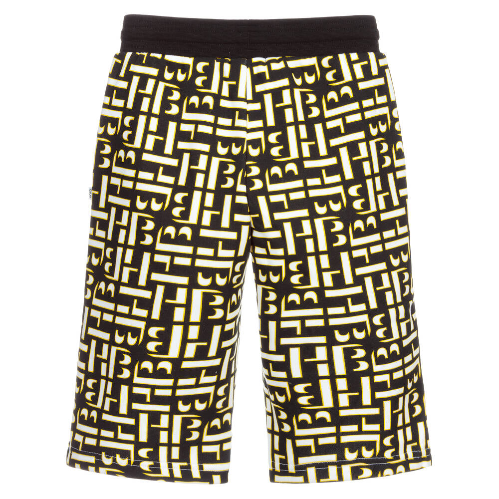 BOSS-Черные шорты с логотипом для подростков | Childrensalon Outlet