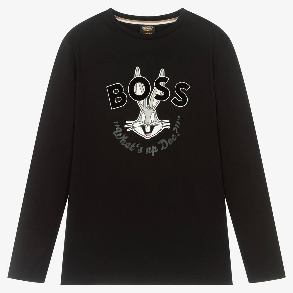 BOSS - Teen Black Looney Tunes™ Logo Top | Childrensalon