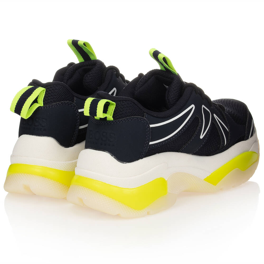BOSS-Teen Blue Logo Trainers | Childrensalon Outlet