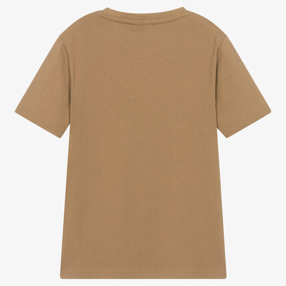 BOSS-Teen Boys Beige Cotton T-Shirt | Childrensalon Outlet