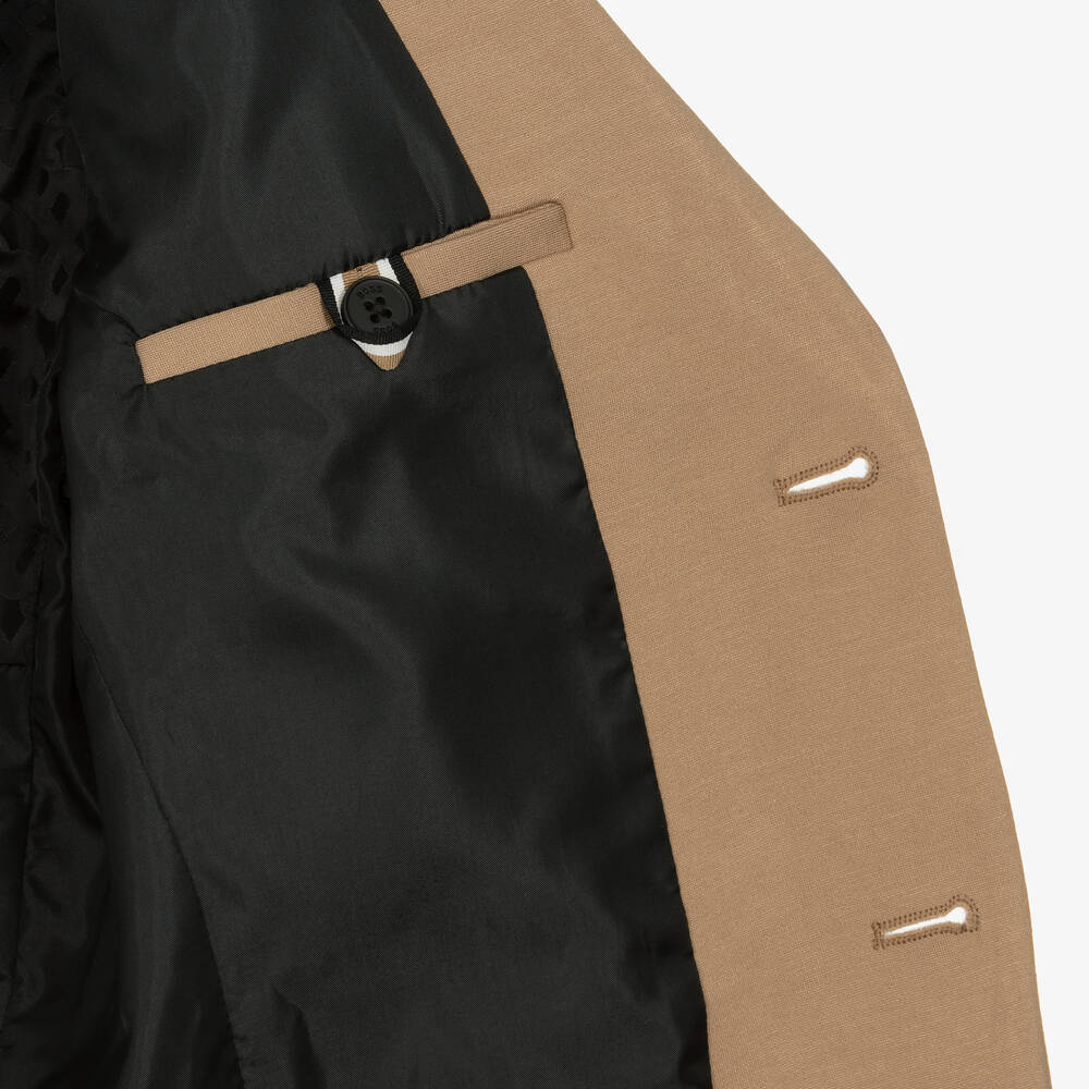 BOSS-Teen Boys Beige Milano Suit | Childrensalon Outlet