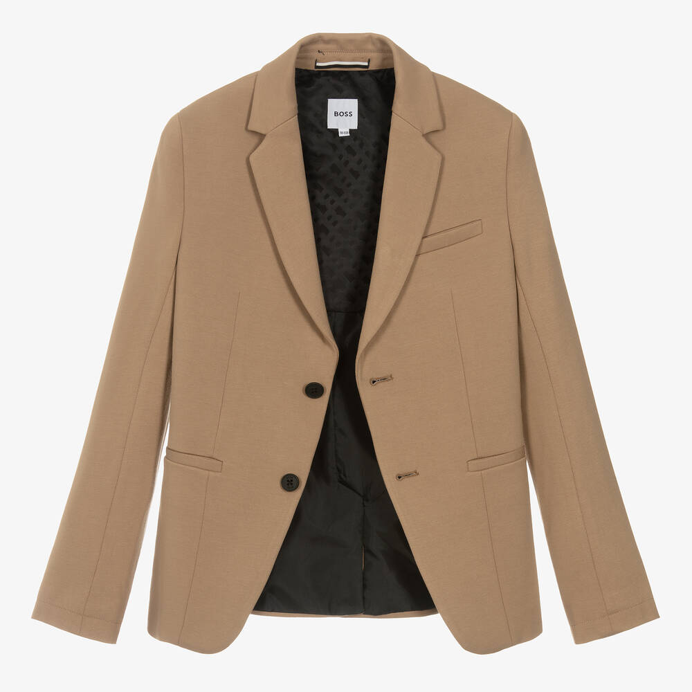 BOSS-Teen Boys Beige Milano Suit | Childrensalon Outlet