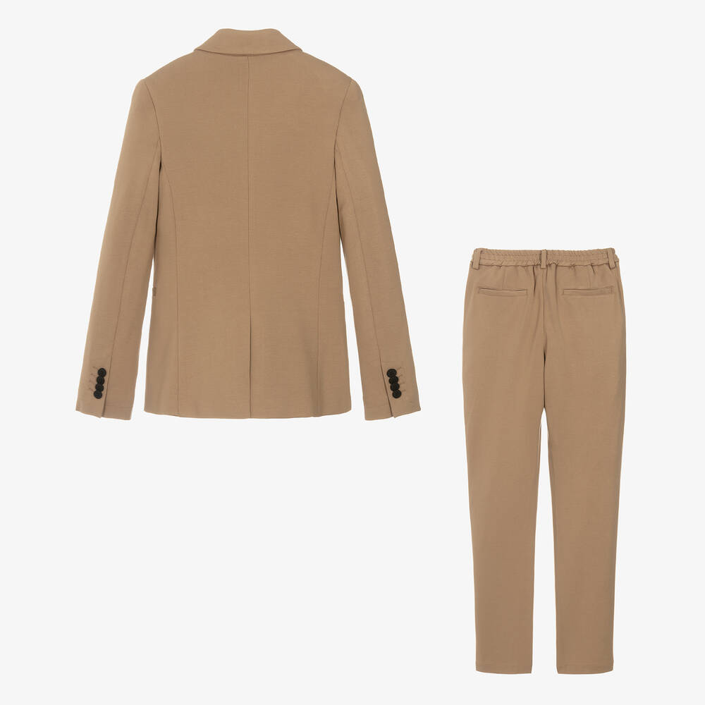 BOSS-Teen Boys Beige Milano Suit | Childrensalon Outlet