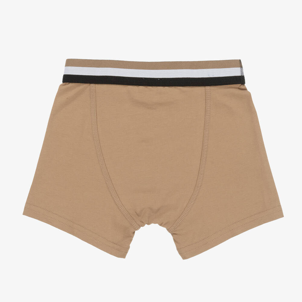 BOSS-Teen Boys Black & Beige Boxer Shorts (2 Pack) | Childrensalon Outlet