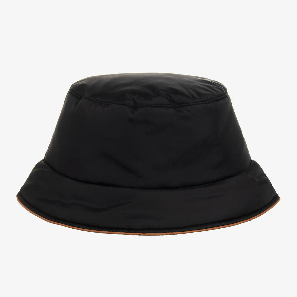 BOSS-Teen Boys Black Padded Bucket Hat | Childrensalon Outlet