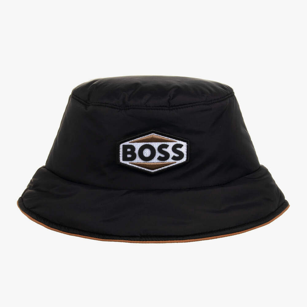 BOSS - Bob rembourré noir Ado Garçon | Childrensalon