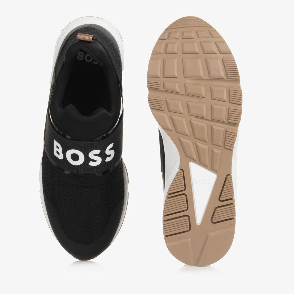 BOSS-Черные кроссовки для мальчиков-подростков | Childrensalon Outlet