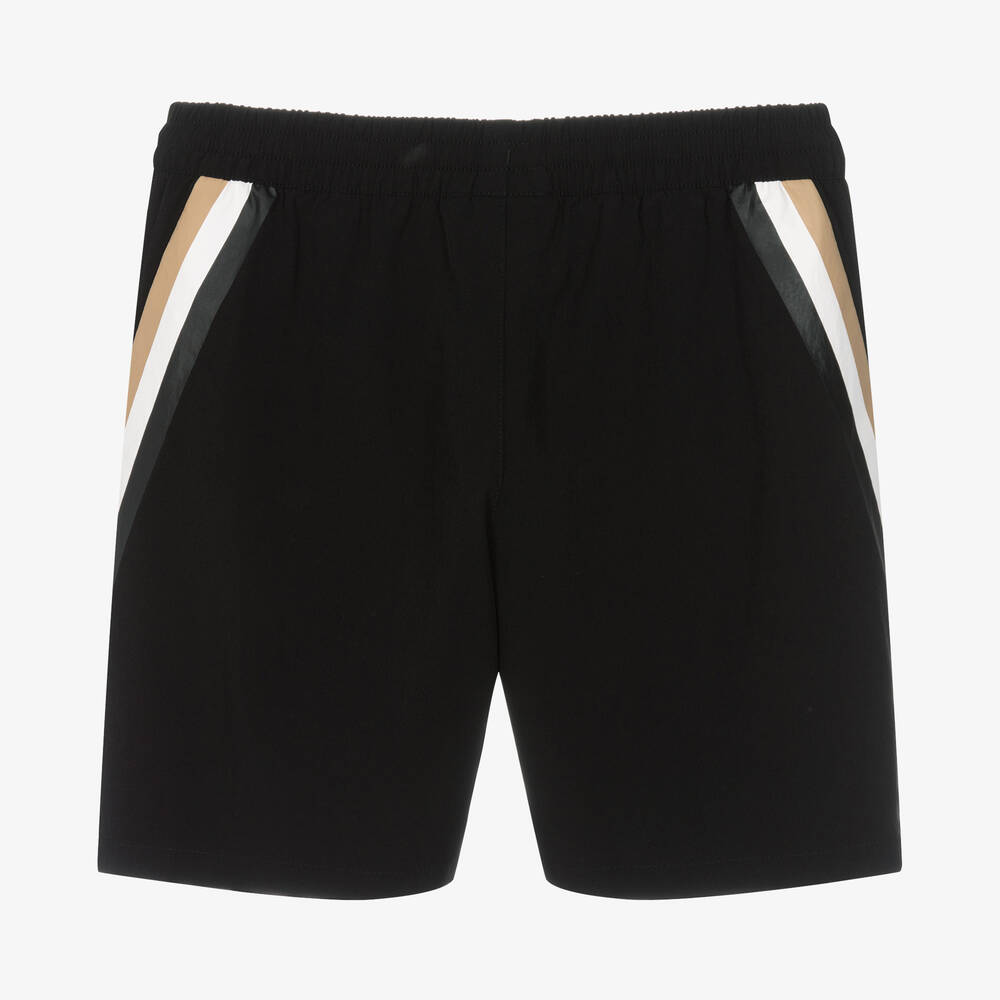 BOSS-Черно-белые шорты для подростков | Childrensalon Outlet