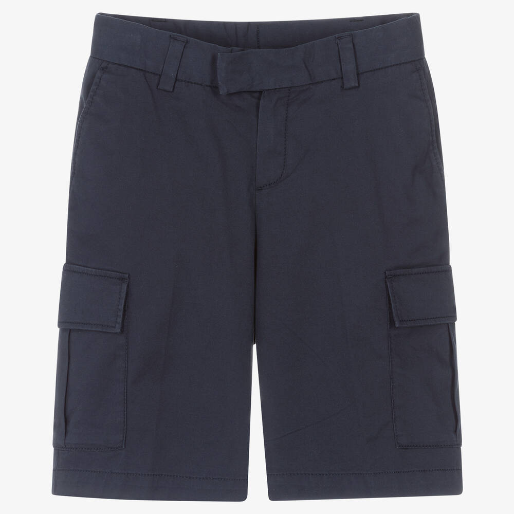 BOSS - Blaue Teen Bermudas aus Baumwolle | Childrensalon