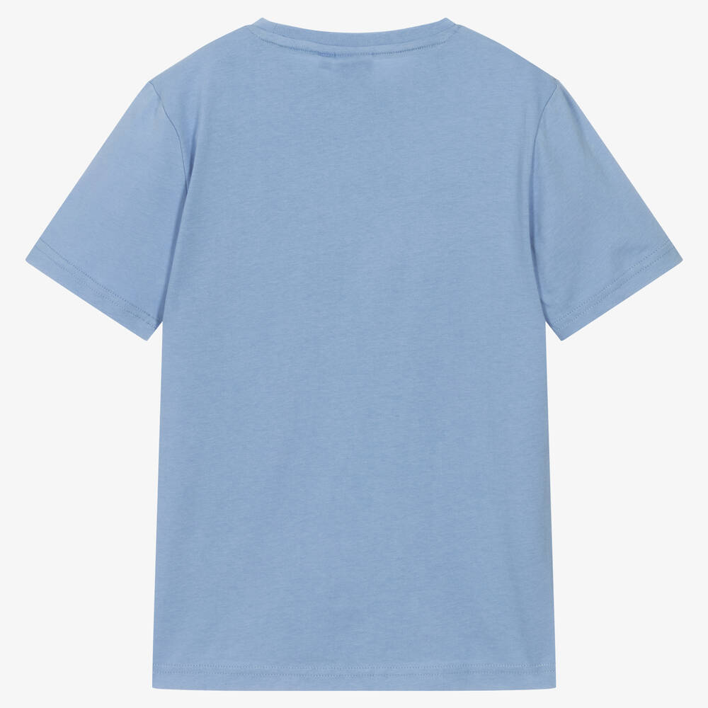 BOSS-تيشيرت تينز ولادي قطن لون أزرق | Childrensalon Outlet