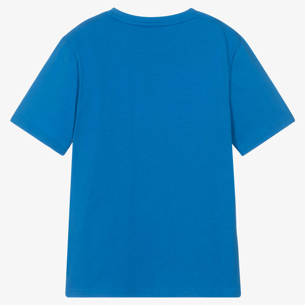 BOSS-Синяя хлопковая футболка для мальчиков-подростков | Childrensalon Outlet