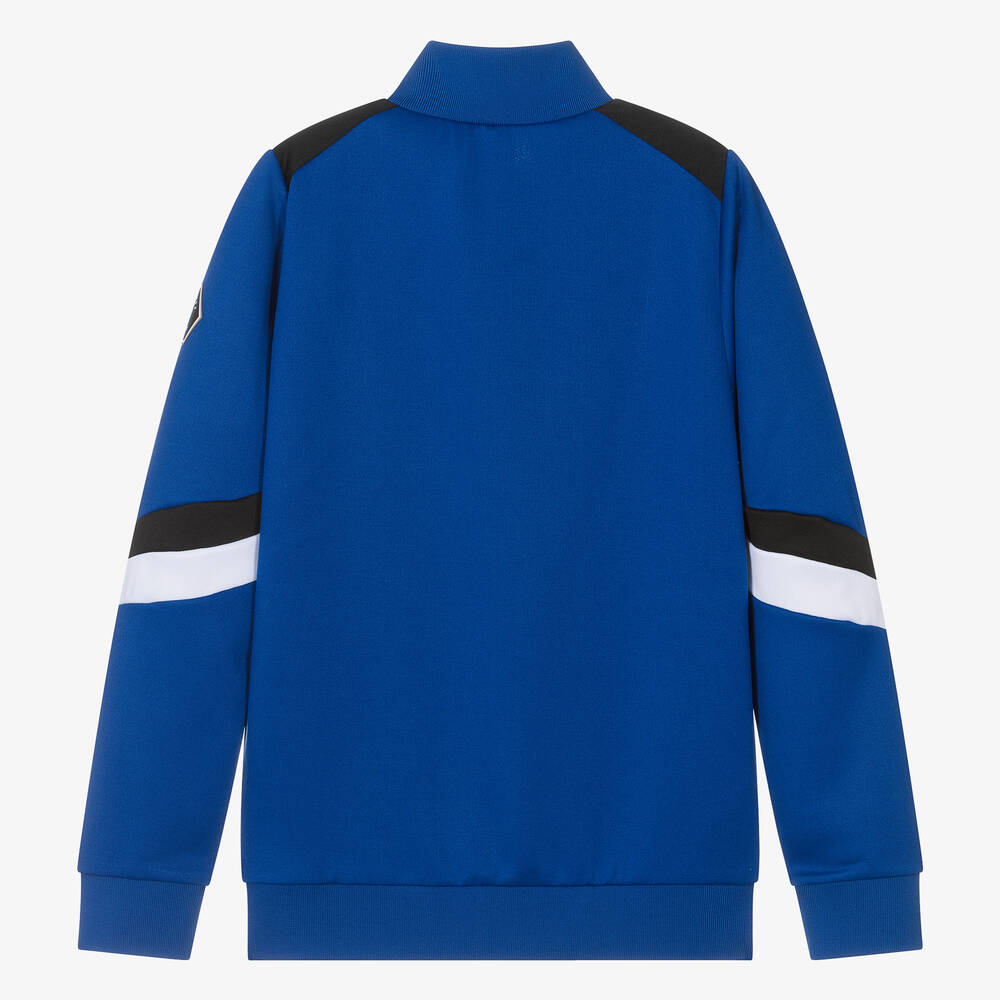 BOSS-Teen Boys Blue Football Zip-Up Top | Childrensalon Outlet
