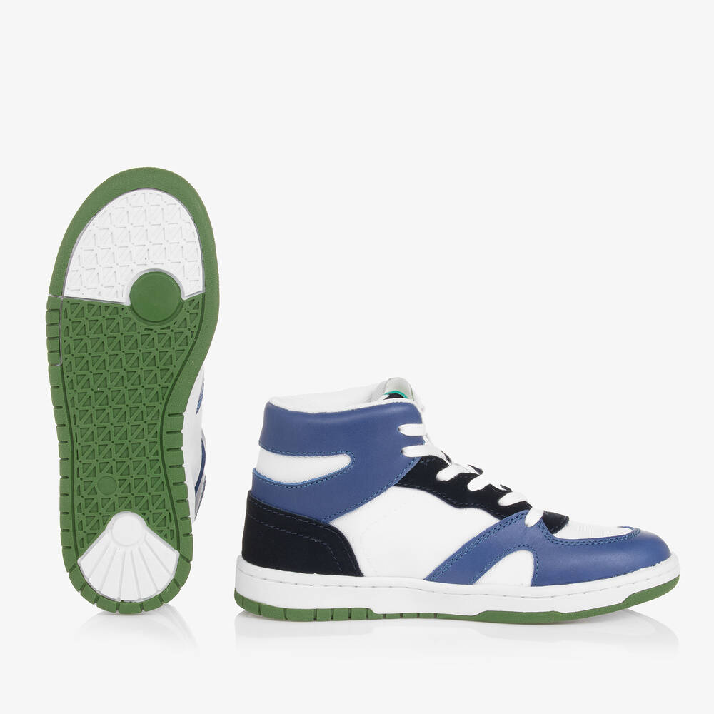 BOSS-Teen Boys Blue High-Top Trainers | Childrensalon Outlet