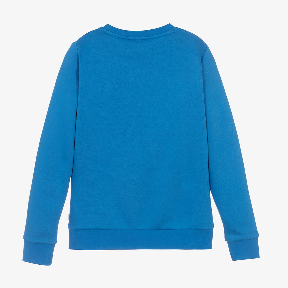 BOSS-Teen Boys Blue Jersey Sweatshirt | Childrensalon Outlet