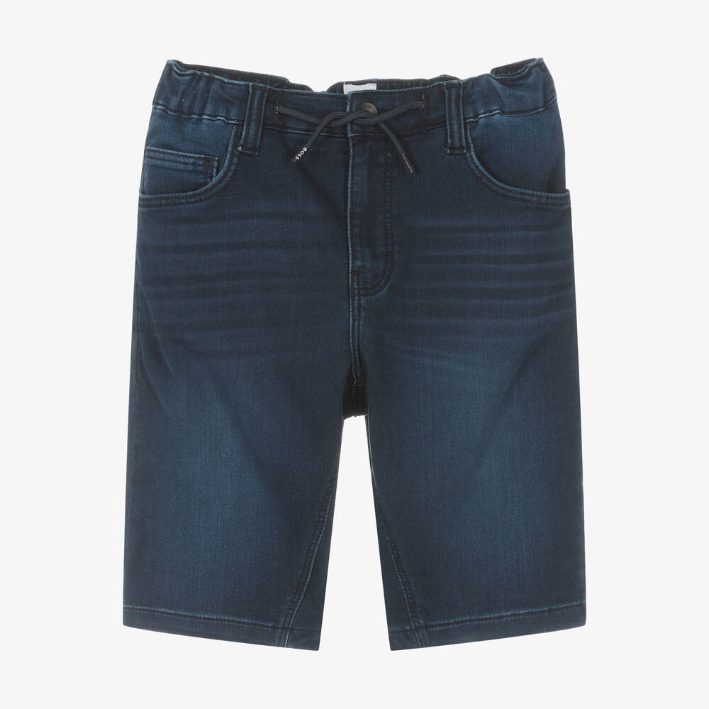 Dark denim shorts shop