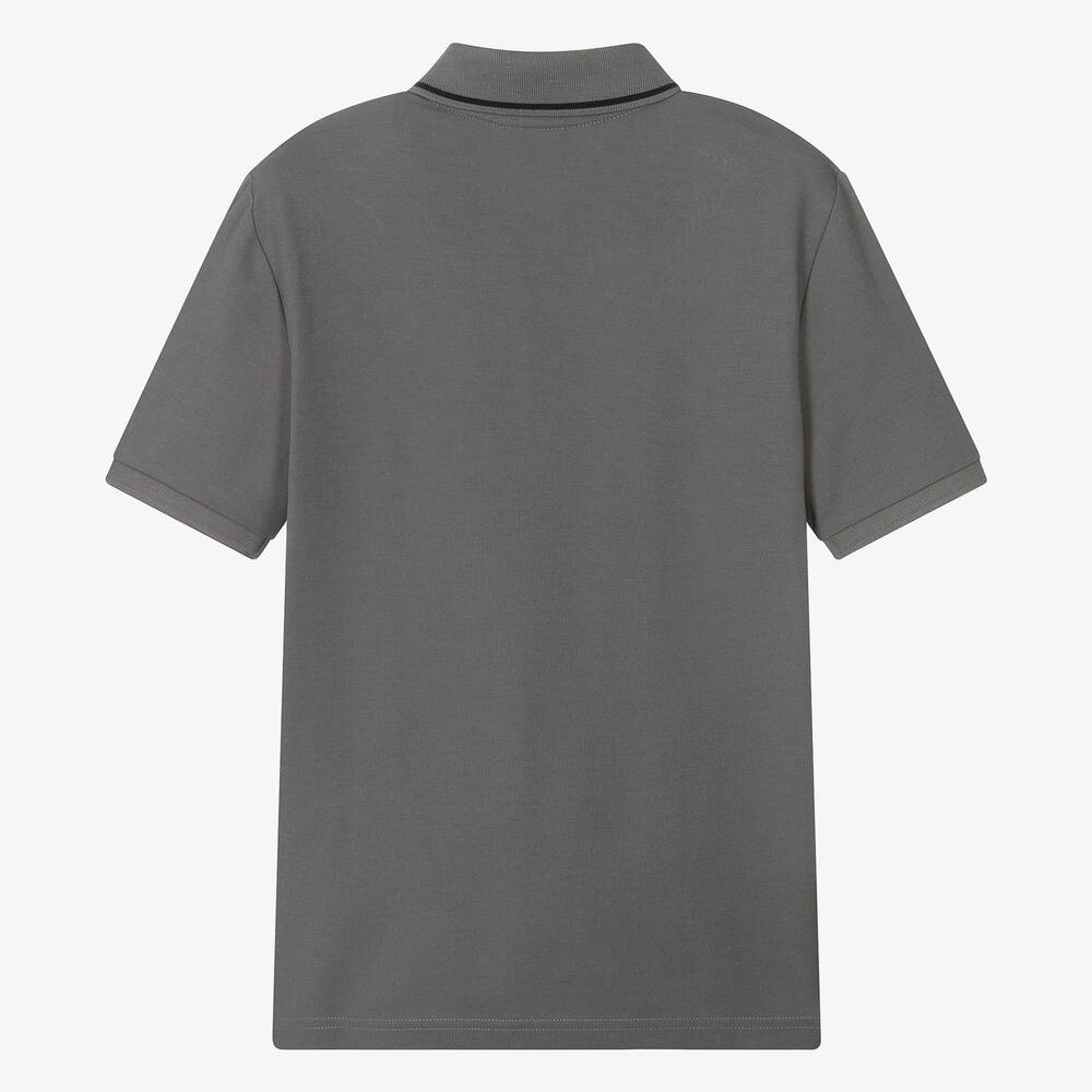 Dark gray polo shirt online