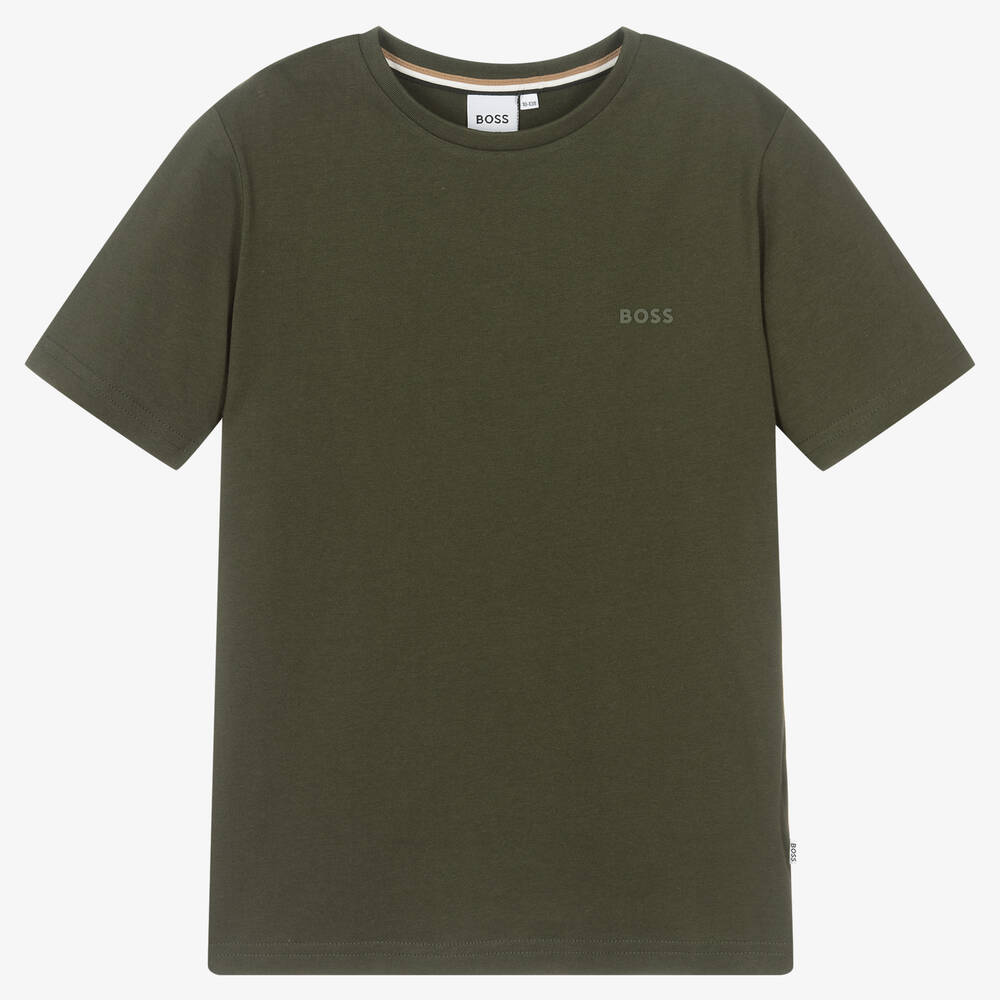 BOSS - Grünes Teen T-Shirt für Jungen | Childrensalon