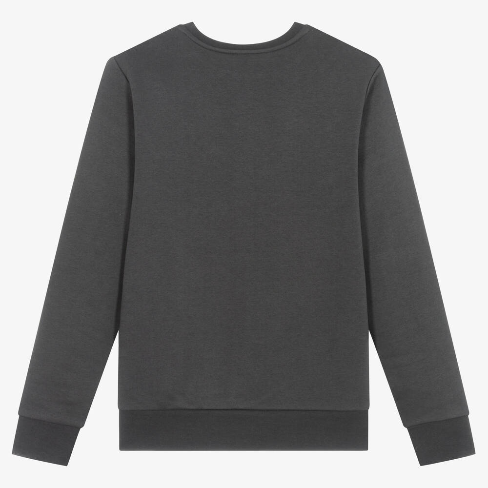 BOSS-Teen Boys Grey Cotton Sweatshirt | Childrensalon Outlet