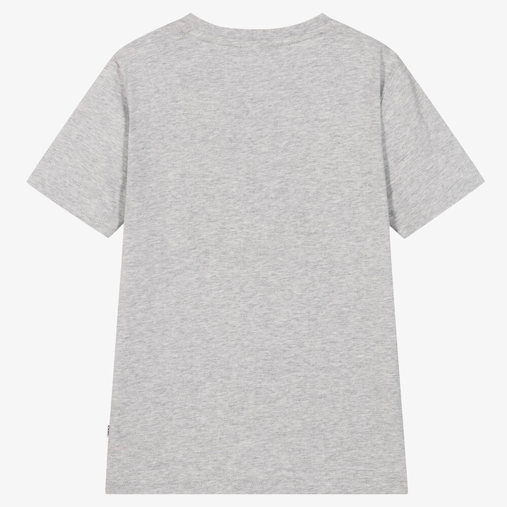 BOSS-Teen Boys Grey Cotton T-Shirt | Childrensalon Outlet