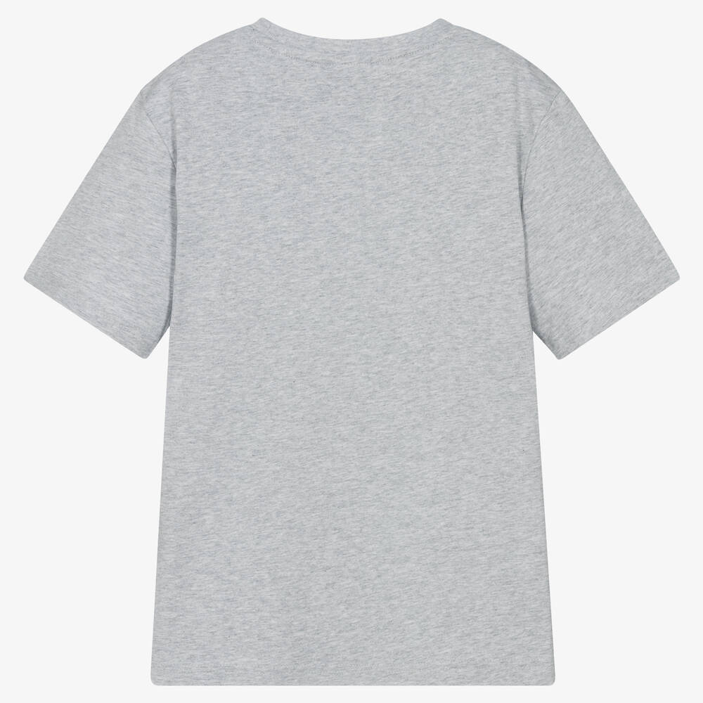 BOSS-Серая хлопковая футболка для мальчиков-подростков | Childrensalon Outlet