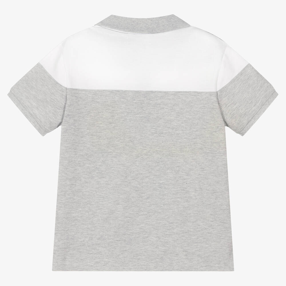 BOSS-Teen Boys Grey Logo Polo Shirt | Childrensalon Outlet