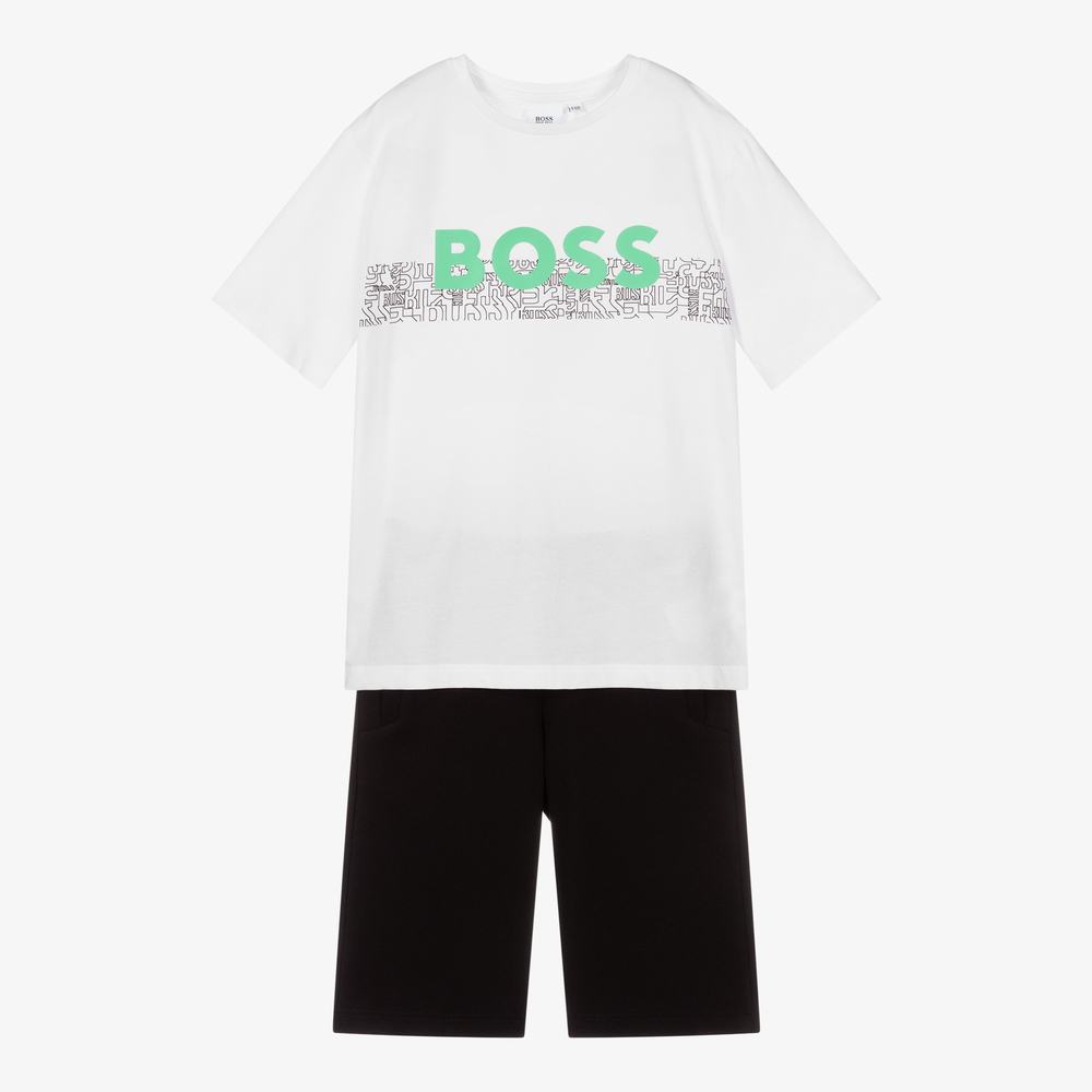 BOSS - Teen Boys Logo Shorts Set | Childrensalon