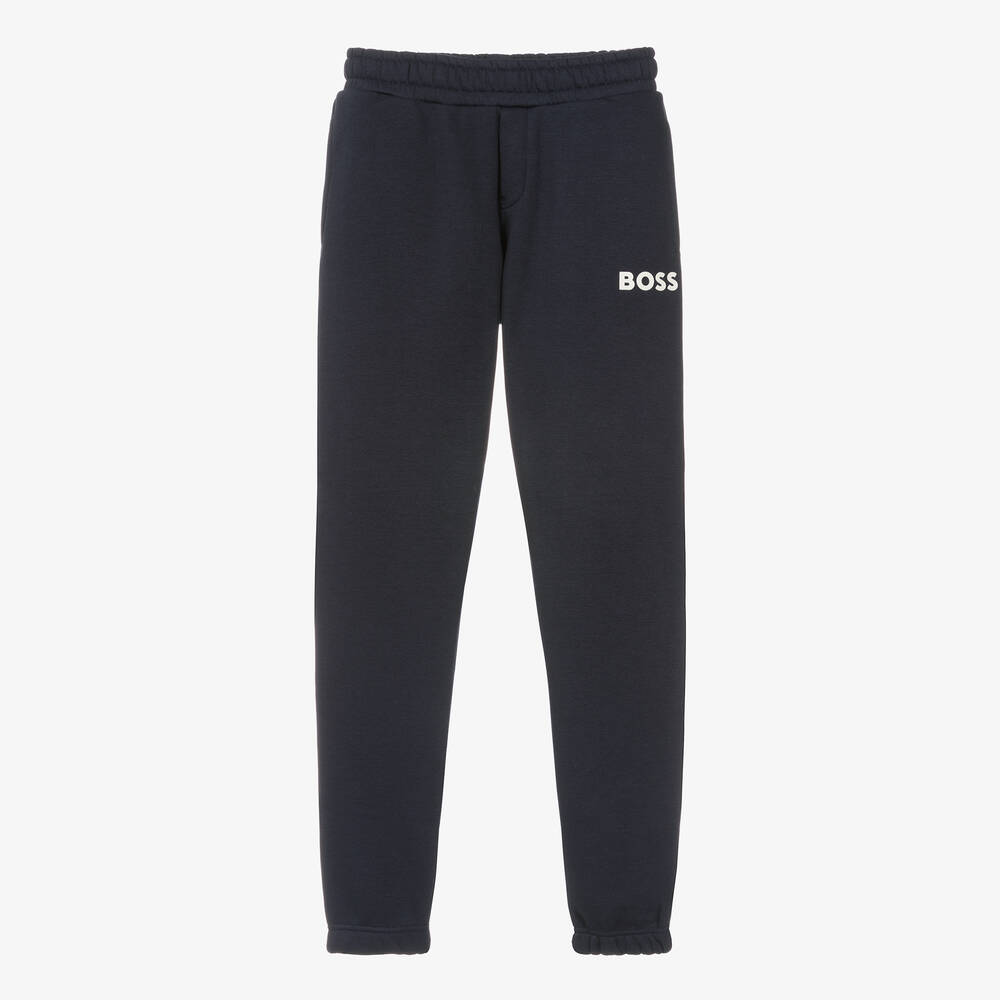 BOSS - Navyblaue Teen Baumwoll-Jogginghose | Childrensalon