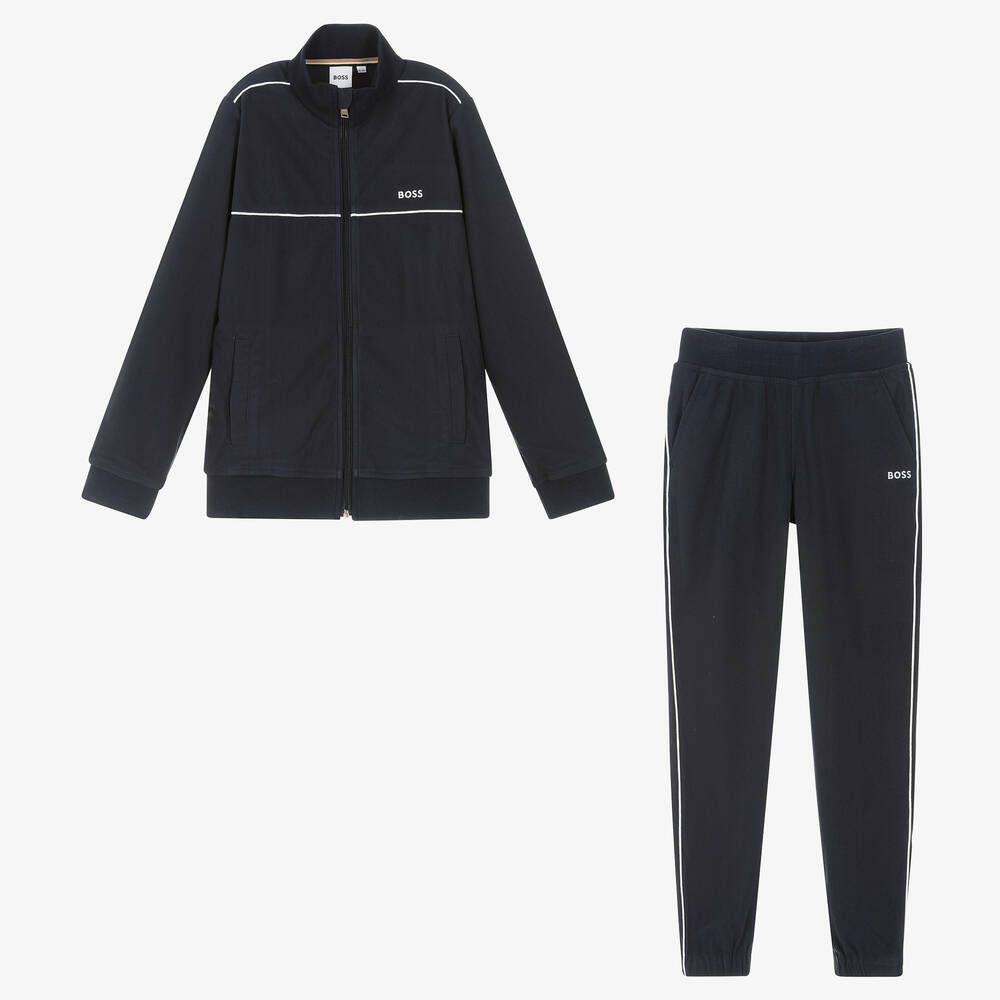 BOSS Kidswear ENSEMBLE JOGGING - Survêtement - bleu cargo/bleu 