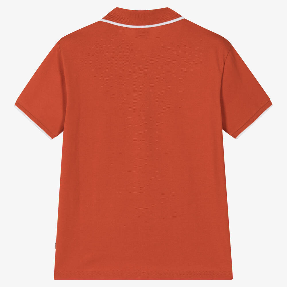 BOSS-Teen Boys Orange Cotton Piqué Polo Shirt | Childrensalon Outlet
